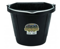 FLAT BACK RUBBER BUCKET - BLACK - 20 QUART - EACH