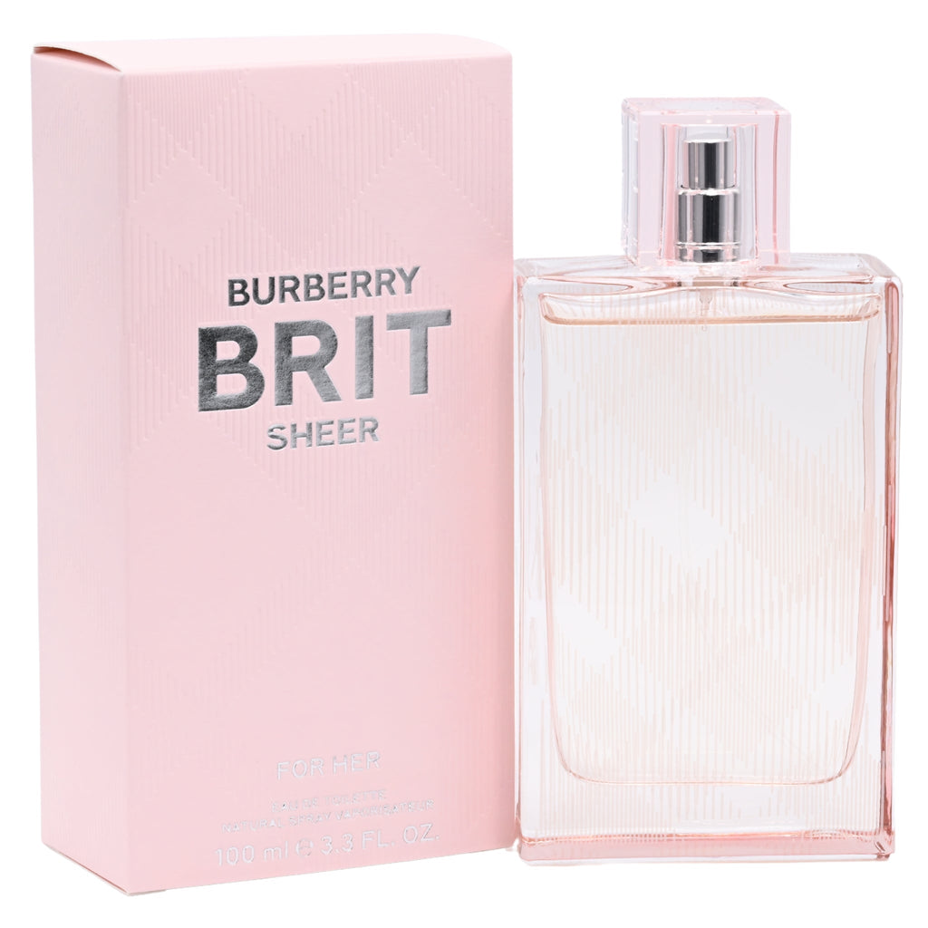 Burberry Brit Sheer by Burberry for Her Eau De Toilette Spray 3.3 oz