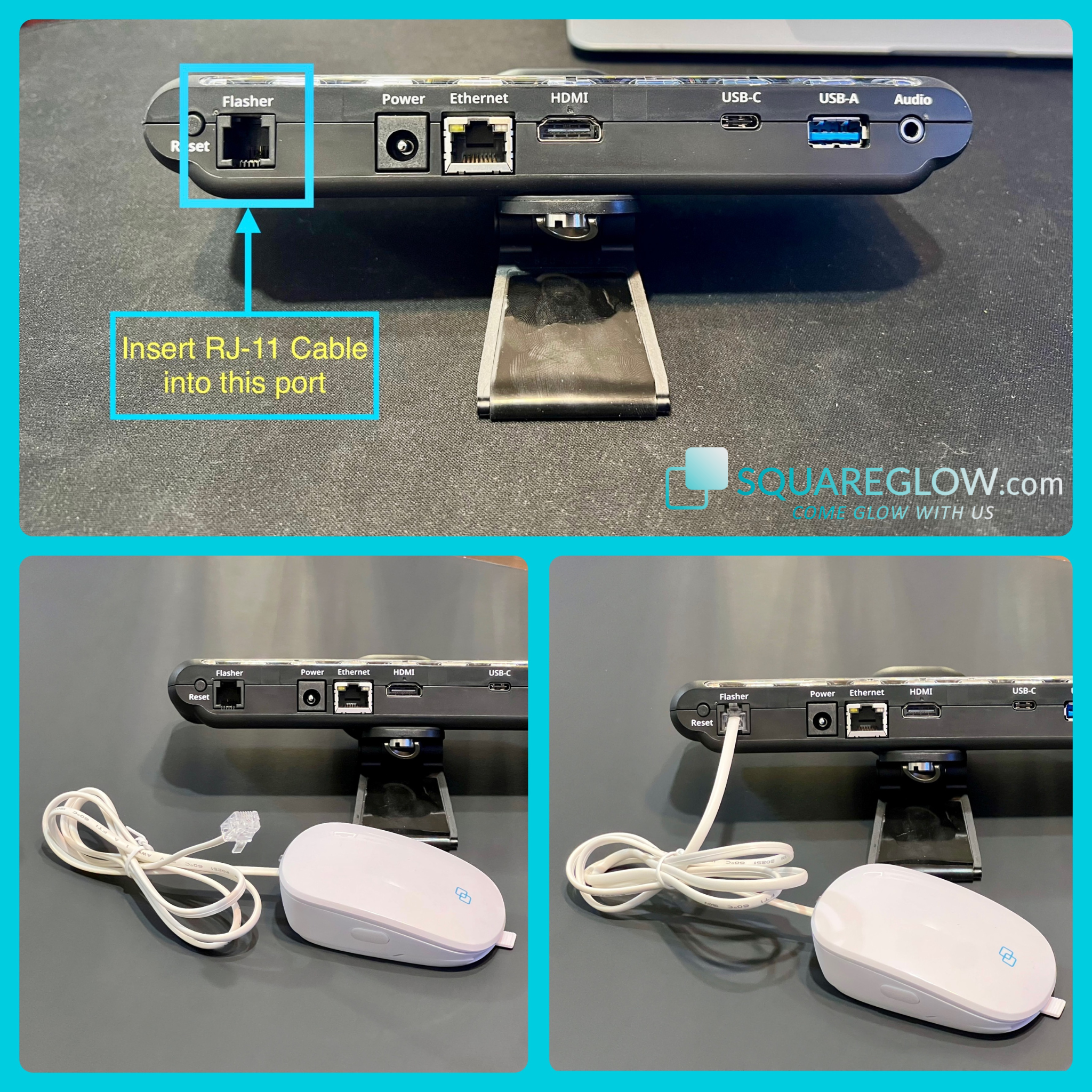 SquareGlow Phone/VP Call Signaler Kit - Visual Call Alerts