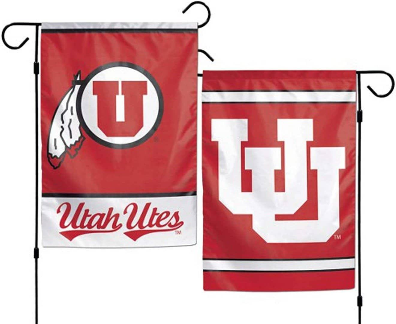 Utah Utes Garden Flag 2 Sided Double Logo