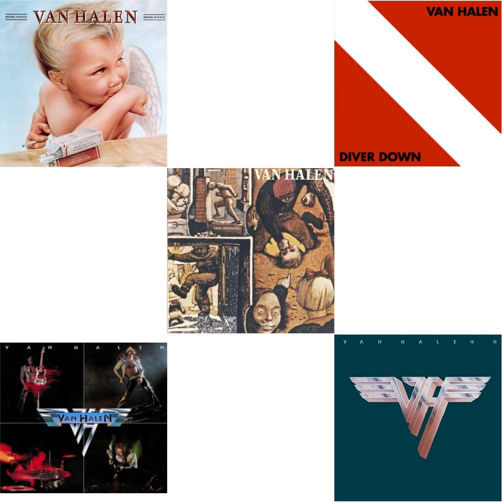 Van Halen - Van Halen Ii (180G/Remastered) & Fair Warning & Diver Down & Van Halen (Digitally Remastered) & 1984 - LP Vinyl Bundle