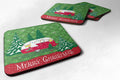 Christmas Vintage Glamping Trailer Foam Coasters Set of 4 Cup Coasters for Indoor Outdoor, Tabletop Protection, Anti Slip, Mouse pad Material