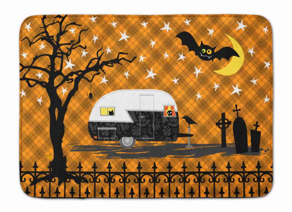 Halloween Vintage Camper Memory Foam Kitchen Mat Machine Washable Anti-Fatigue Cushion Comfort Bath or Kitchen Rug