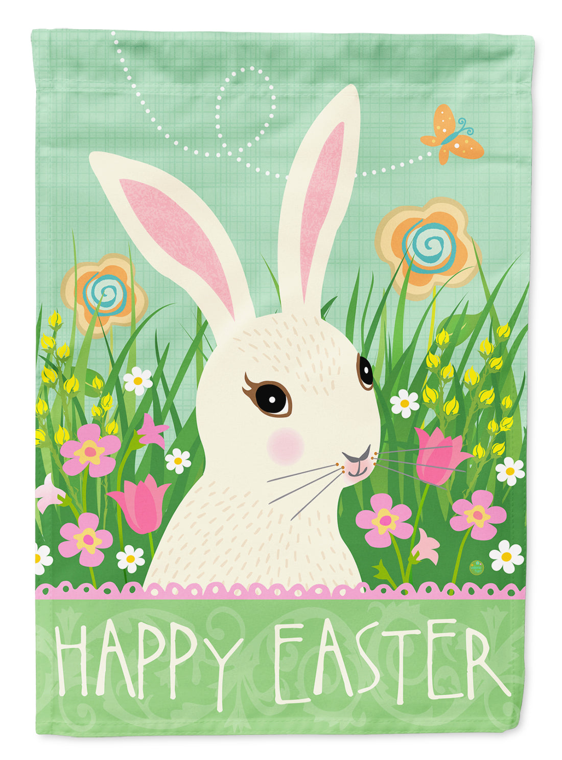 Easter Bunny Rabbit Garden Flag Mailbox Decorative Yard Banner Outside Patio Artwork for Flower Beds, Garden Size, Multicolor