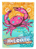 Coastal Pink Crab Garden Flag Mailbox Decorative Yard Banner Outside Patio Artwork for Flower Beds, Garden Size, Multicolor