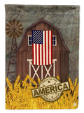 Patriotic Barn Land of America Garden Flag Mailbox Decorative Yard Banner Outside Patio Artwork for Flower Beds, Garden Size, Multicolor