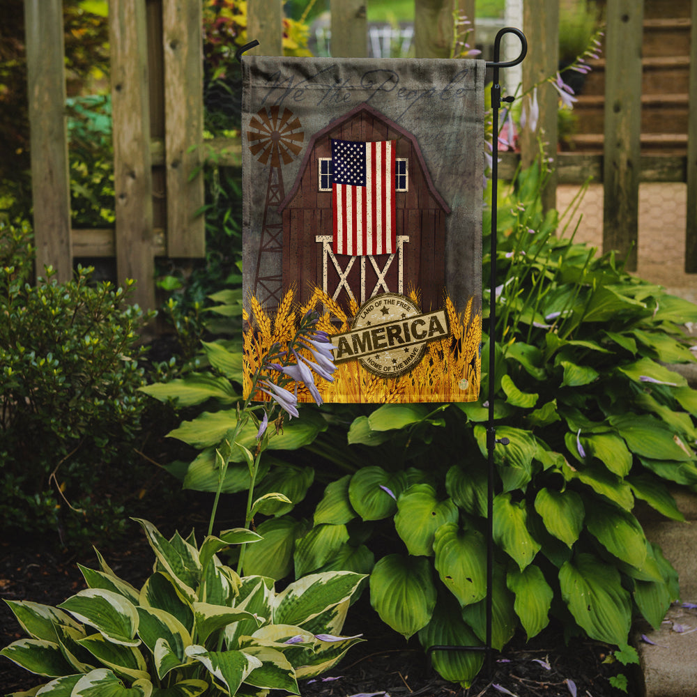 Patriotic Barn Land of America Garden Flag Mailbox Decorative Yard Banner Outside Patio Artwork for Flower Beds, Garden Size, Multicolor