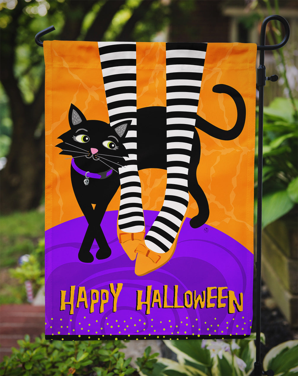 Halloween Witches Feet Garden Flag Mailbox Decorative Yard Banner Outside Patio Artwork for Flower Beds, Garden Size, Multicolor