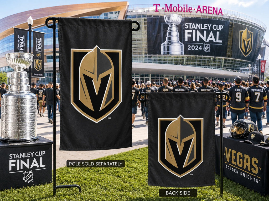Vegas Golden Knights 2 Sided Embroidered Garden Flag