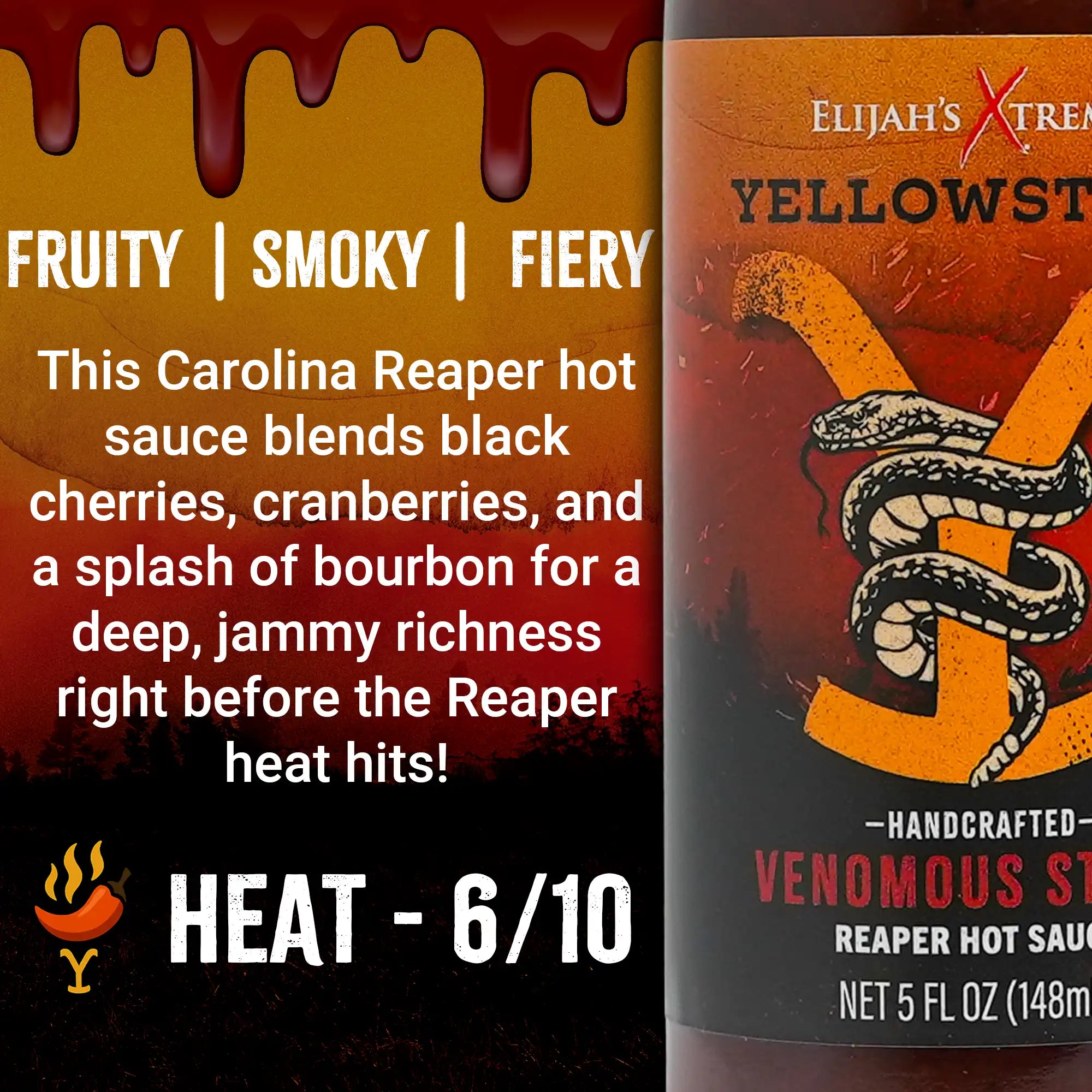 Yellowstone Hot Sauce Variety Pack 4 Bottles