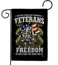 Veterans Freedom Garden Flag 2 Sided We Paid For It
