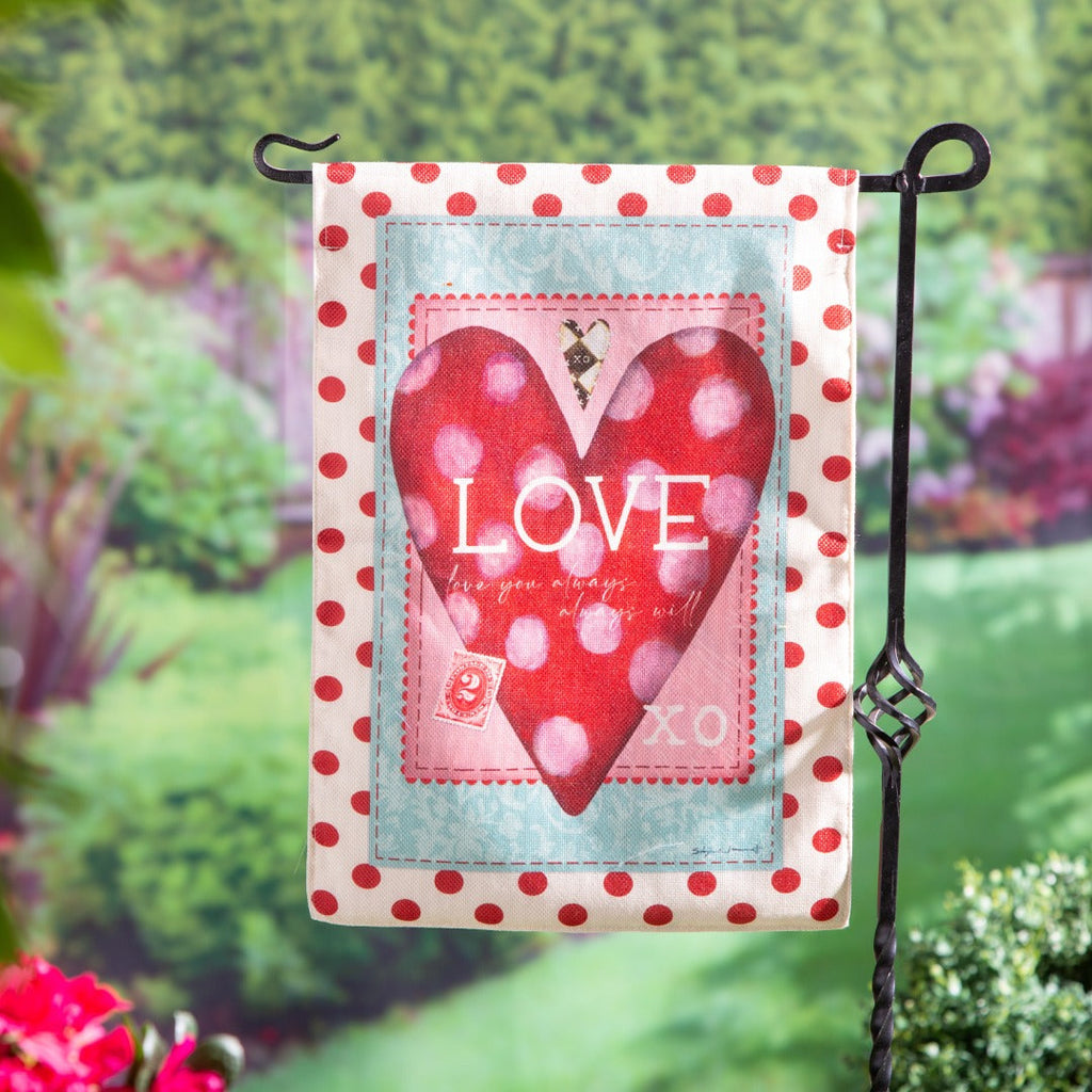 Vintage Valentine Garden Flag 2 Sided