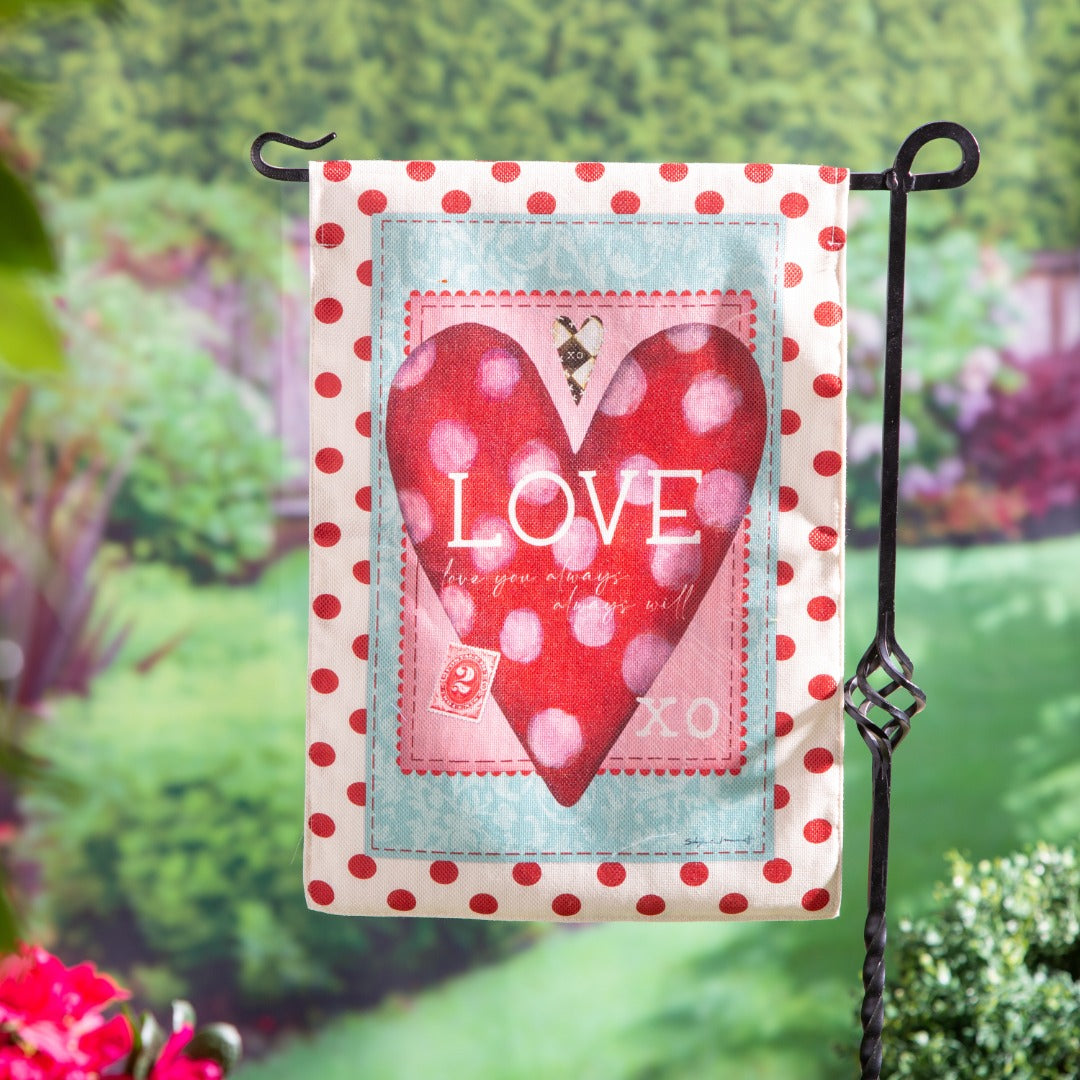 Vintage Valentine Garden Flag 2 Sided