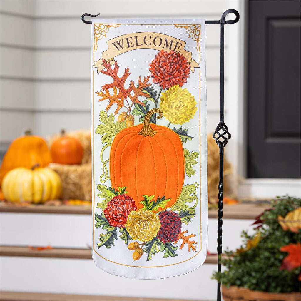Vintage Welcome Autumn 2 Sided Long Garden Flag