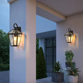 Outdoor Wall Lanterns (2-Pack) – Black Die-Cast Aluminum, Clear Glass & Vintage Farmhouse Design | Weatherproof Wall Sconces