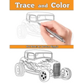 Trace and Color: Hot Rods: Adult Activity Book - Paperback