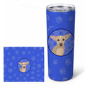 Chihuahua Silver  Stainless Steel Skinny Tumbler 20 oz Vacuum Double Walled Reusable Insulated Travel Cup