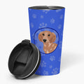 Dachshund Red #2 Stainless Steel 16 oz Tumbler Blue Insulated Tumbler with Lid, Cute Travel Cup for Coffee, Cocktails, Gift Men, Dad, Women, Mother