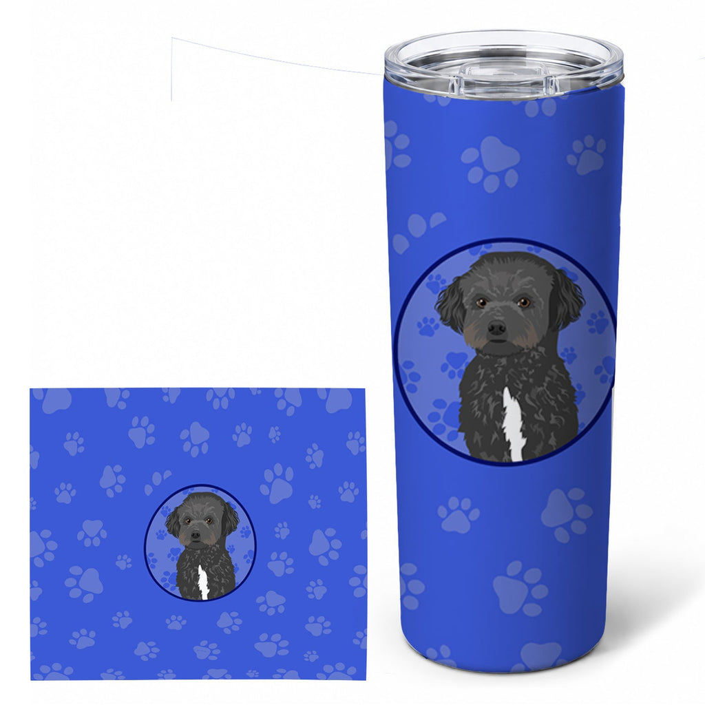 Doodle Black and White #1  Stainless Steel Skinny Tumbler 20 oz Vacuum Double Walled Reusable Insulated Travel Cup