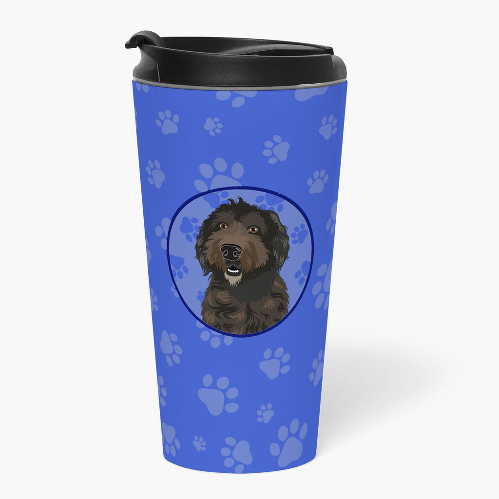 Doodle Chocolate #1 Stainless Steel 16 oz Tumbler Blue Insulated Tumbler with Lid, Cute Travel Cup for Coffee, Cocktails, Gift Men, Dad, Women, Mother