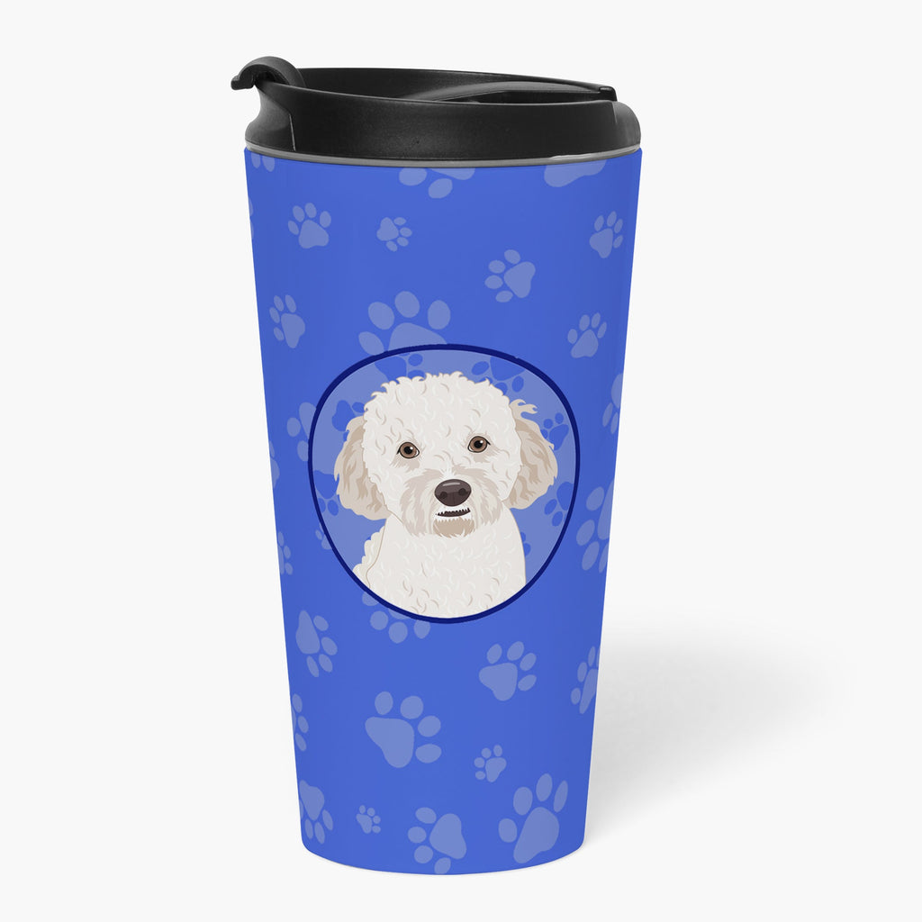 Doodle Cream #4 Stainless Steel 16 oz Tumbler Blue Insulated Tumbler with Lid, Cute Travel Cup for Coffee, Cocktails, Gift Men, Dad, Women, Mother