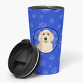 Doodle Fawn #2 Stainless Steel 16 oz Tumbler Blue Insulated Tumbler with Lid, Cute Travel Cup for Coffee, Cocktails, Gift Men, Dad, Women, Mother