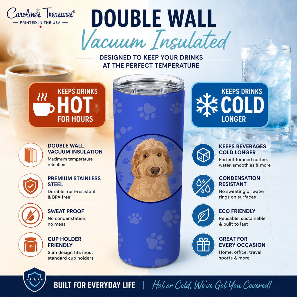 Doodle Liver #1  Stainless Steel Skinny Tumbler 20 oz Vacuum Double Walled Reusable Insulated Travel Cup