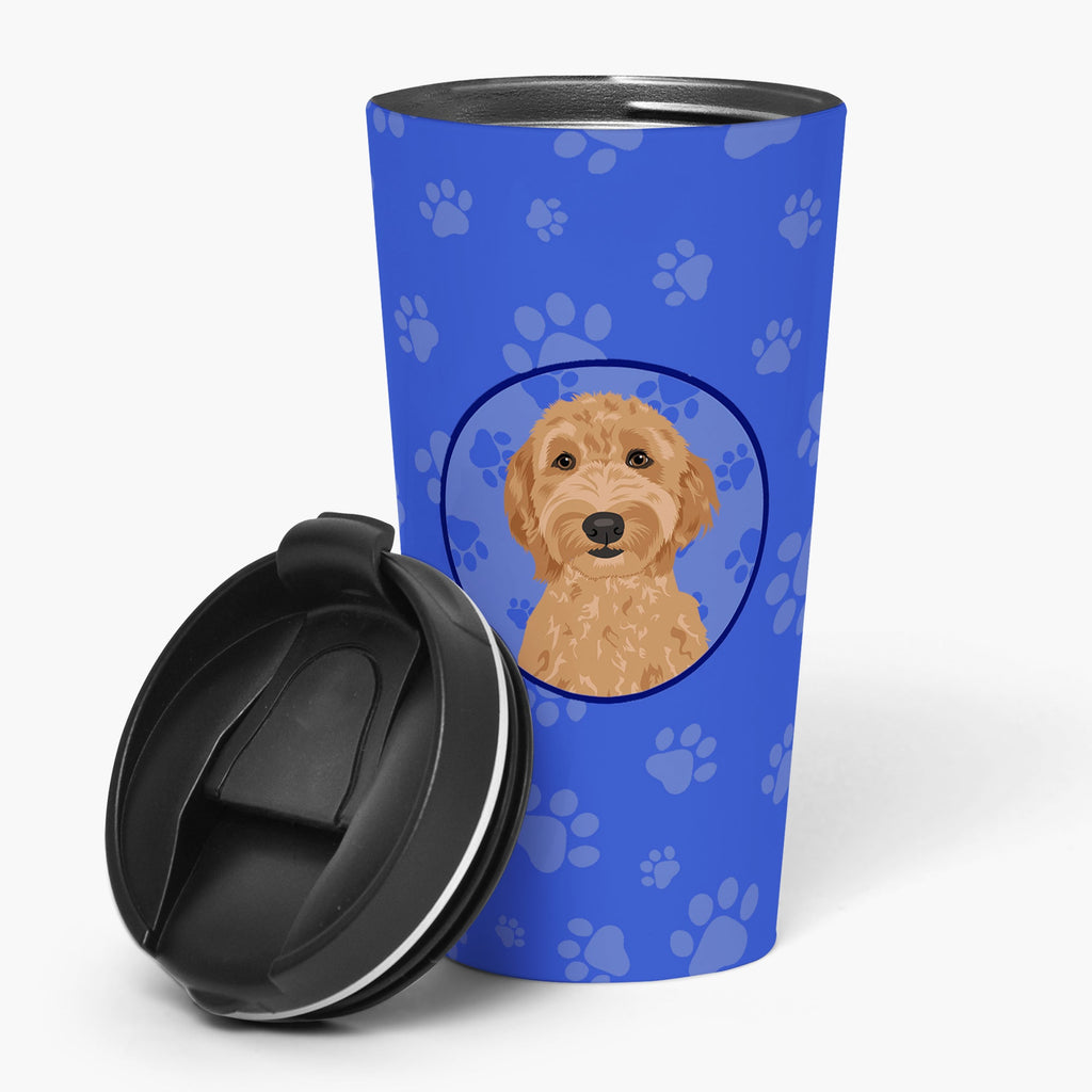 Doodle Liver #3 Stainless Steel 16 oz Tumbler Blue Insulated Tumbler with Lid, Cute Travel Cup for Coffee, Cocktails, Gift Men, Dad, Women, Mother