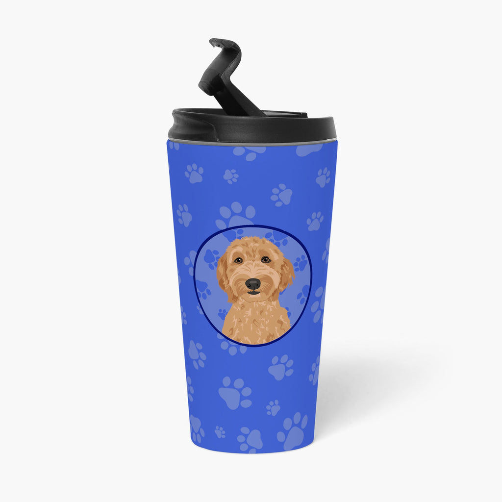 Doodle Liver #3 Stainless Steel 16 oz Tumbler Blue Insulated Tumbler with Lid, Cute Travel Cup for Coffee, Cocktails, Gift Men, Dad, Women, Mother