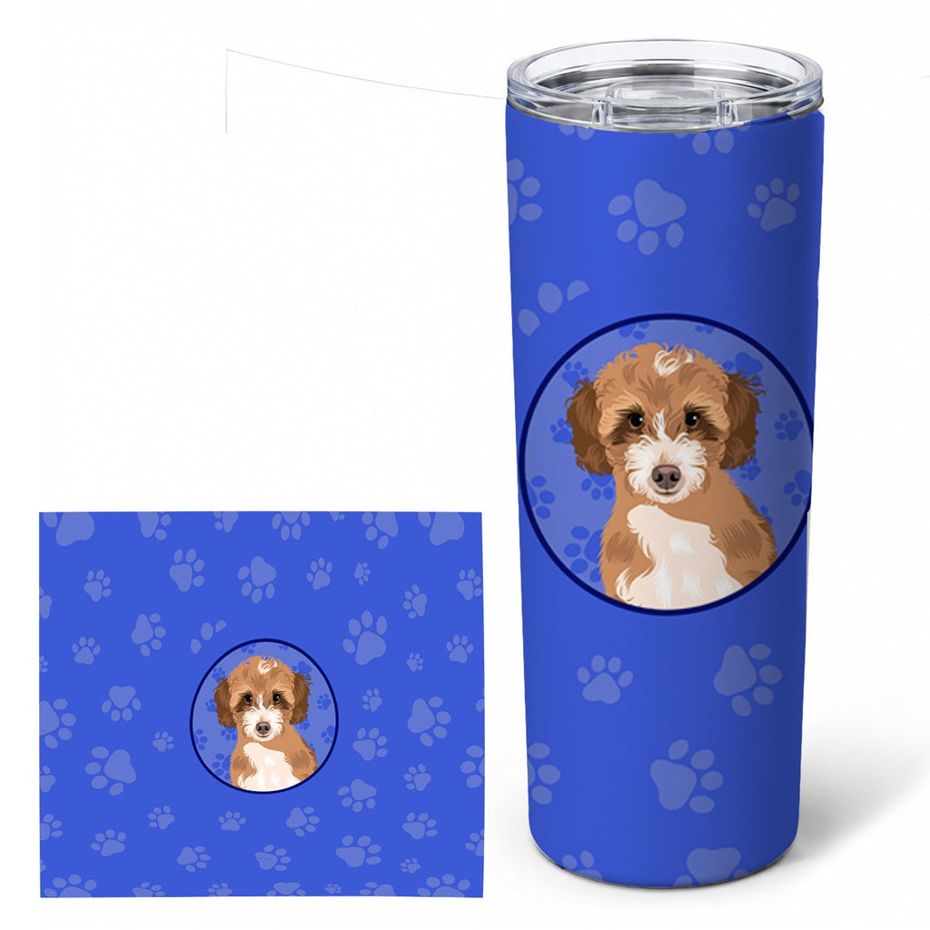 Doodle Tricolor #2  Stainless Steel Skinny Tumbler 20 oz Vacuum Double Walled Reusable Insulated Travel Cup
