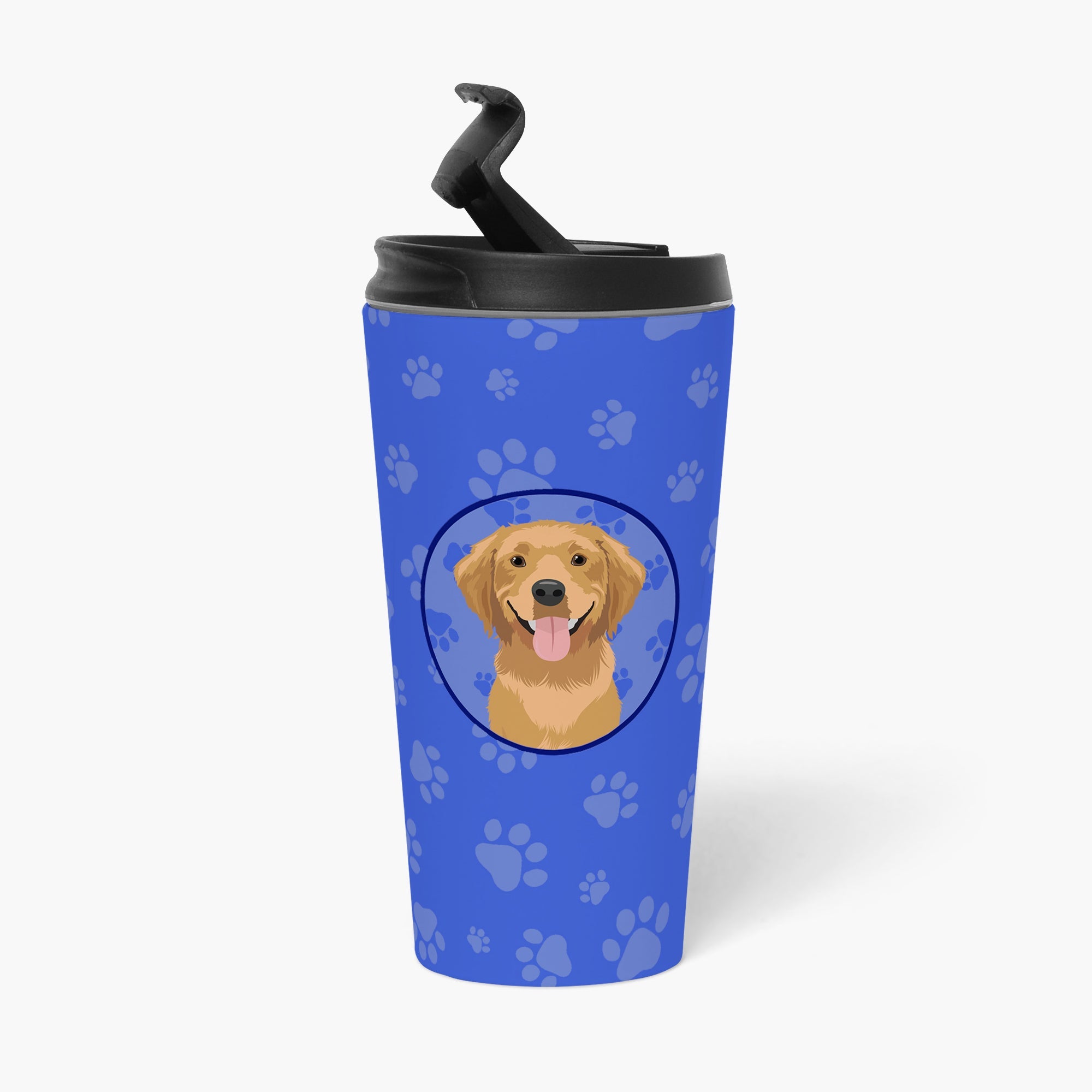 Golden Retriever Red #2 Stainless Steel 16 oz Tumbler Blue Insulated Tumbler with Lid, Cute Travel Cup for Coffee, Cocktails, Gift Men, Dad, Women, Mother