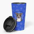 Pit Bull Blue #6 Stainless Steel 16 oz Tumbler Blue Insulated Tumbler with Lid, Cute Travel Cup for Coffee, Cocktails, Gift Men, Dad, Women, Mother