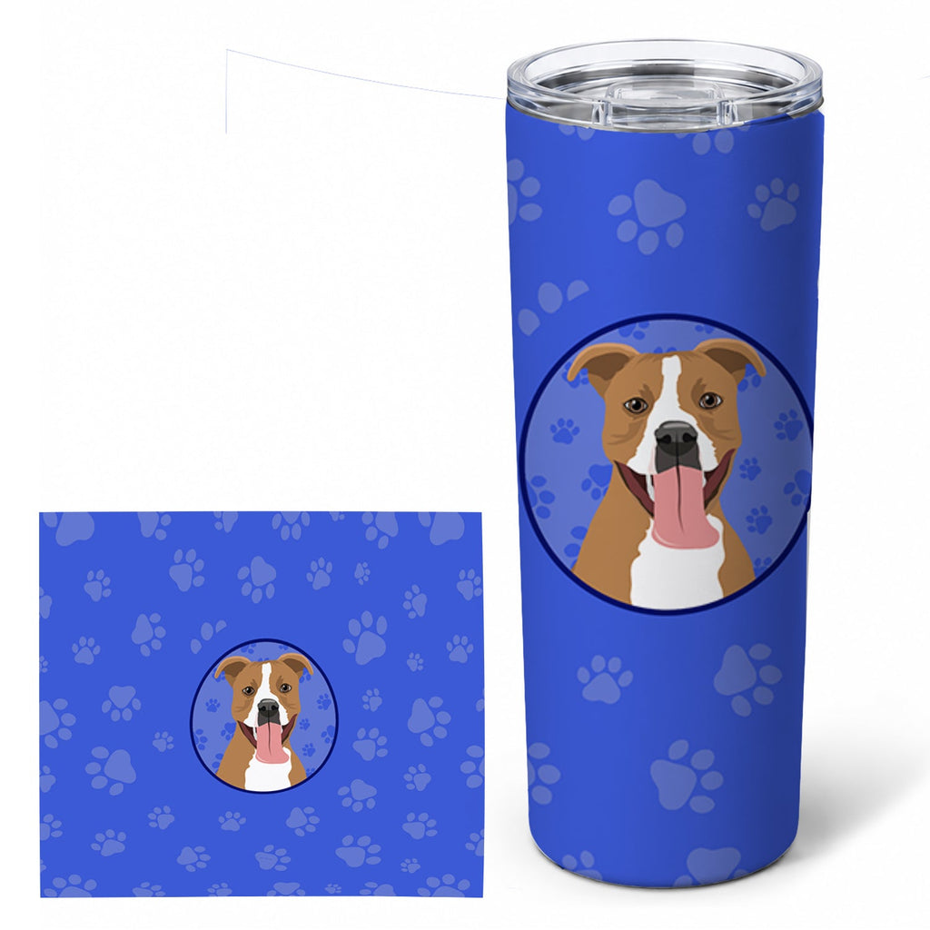 Pit Bull Fawn #2  Stainless Steel Skinny Tumbler 20 oz Vacuum Double Walled Reusable Insulated Travel Cup