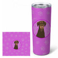 Doberman Pinscher Red and Rust Natural Ears #2 Stainless Steel Skinny Tumbler 20 oz Vacuum Double Walled Reusable Insulated Travel Cup