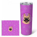 French Bulldog Fawn #2 Stainless Steel Skinny Tumbler 20 oz Vacuum Double Walled Reusable Insulated Travel Cup