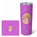 Poodle Toy Apricot Stainless Steel Skinny Tumbler 20 oz Vacuum Double Walled Reusable Insulated Travel Cup