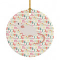 White Domestic Mouse Christmas Ceramic Ornament Christmas Tree Hanging Decorations for Home Christmas Holiday, Party, Gift, 3 in, Multicolor
