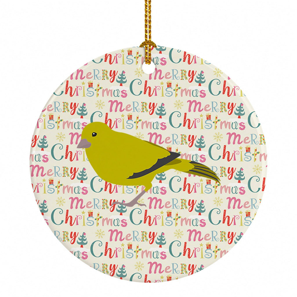 London Canary Christmas Ceramic Ornament Christmas Tree Hanging Decorations for Home Christmas Holiday, Party, Gift, 3 in, Multicolor