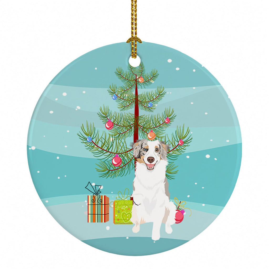 Australian Shepherd Red Merle Tricolor #1 Christmas Ceramic Ornament Christmas Tree Hanging Decorations for Home Christmas Holiday, Party, Gift, 3 in, Multicolor