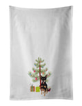 Chihuahua Tricolor #1 Christmas Kitchen Towel Set of 2 White Dish Towels Decorative Bathroom Hand towel for Hand, Face, Hair, Yoga, Tea, Dishcloth, 19 X 28", White