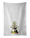 Chihuahua Tricolor #2 Christmas Kitchen Towel Set of 2 White Dish Towels Decorative Bathroom Hand towel for Hand, Face, Hair, Yoga, Tea, Dishcloth, 19 X 28", White
