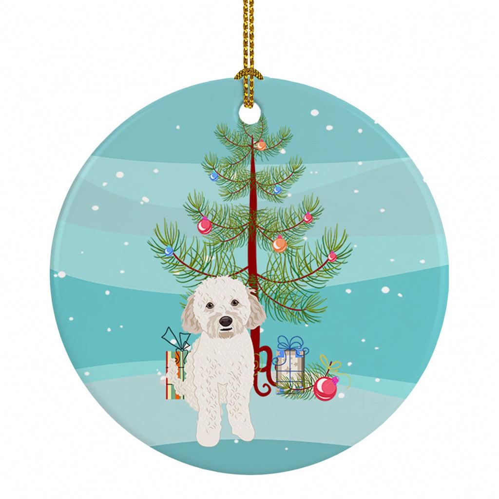 Doodle Cream #4 Christmas Ceramic Ornament Christmas Tree Hanging Decorations for Home Christmas Holiday, Party, Gift, 3 in, Multicolor