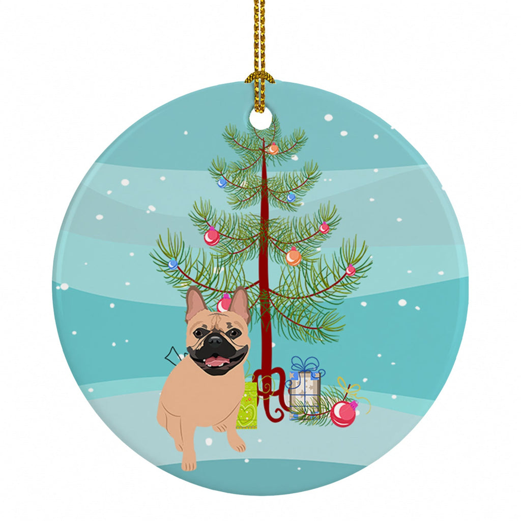 French Bulldog Fawn #2 Christmas Ceramic Ornament Christmas Tree Hanging Decorations for Home Christmas Holiday, Party, Gift, 3 in, Multicolor