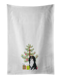 Cavalier King Charles Spaniel Tricolor #1 Christmas Kitchen Towel Set of 2 White Dish Towels Decorative Bathroom Hand towel for Hand, Face, Hair, Yoga, Tea, Dishcloth, 19 X 28", White