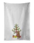 Labrador Retriever Red Christmas Kitchen Towel Set of 2 White Dish Towels Decorative Bathroom Hand towel for Hand, Face, Hair, Yoga, Tea, Dishcloth, 19 X 28", White