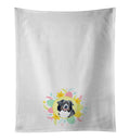 Australian Shepherd Black Tricolor #1 Easter Kitchen Towel Set of 2 White Dish Towels Decorative Bathroom Hand towel for Hand, Face, Hair, Yoga, Tea, Dishcloth, 19 X 28", White