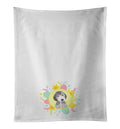 Doodle Silver #1 Easter Kitchen Towel Set of 2 White Dish Towels Decorative Bathroom Hand towel for Hand, Face, Hair, Yoga, Tea, Dishcloth, 19 X 28", White