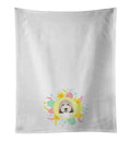 Doodle Tricolor #1 Easter Kitchen Towel Set of 2 White Dish Towels Decorative Bathroom Hand towel for Hand, Face, Hair, Yoga, Tea, Dishcloth, 19 X 28", White
