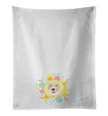 Golden Retriever Fawn #2 Easter Kitchen Towel Set of 2 White Dish Towels Decorative Bathroom Hand towel for Hand, Face, Hair, Yoga, Tea, Dishcloth, 19 X 28", White