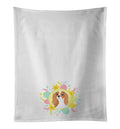 Cavalier King Charles Spaniel Blenheim #1 Easter Kitchen Towel Set of 2 White Dish Towels Decorative Bathroom Hand towel for Hand, Face, Hair, Yoga, Tea, Dishcloth, 19 X 28", White